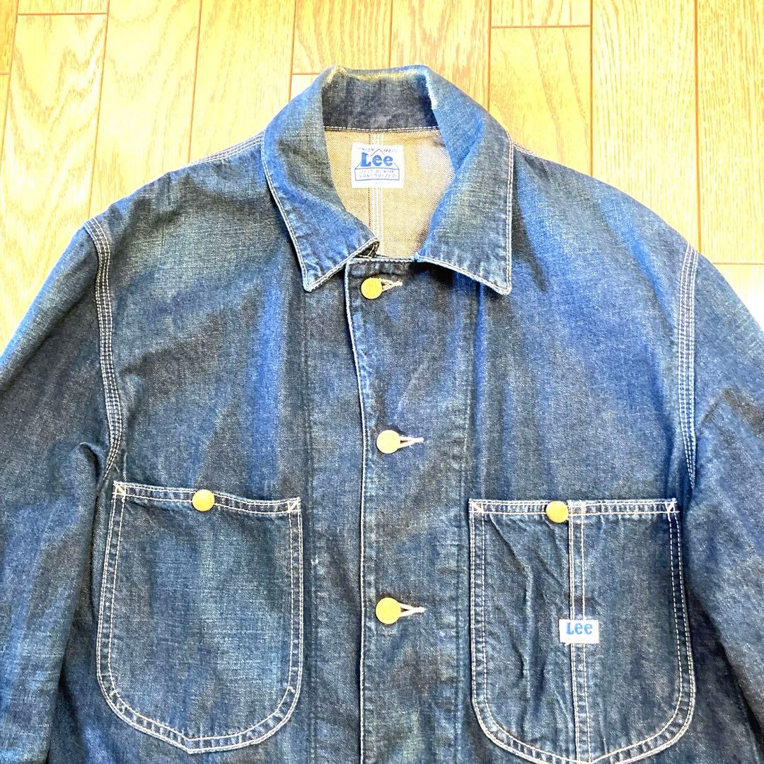 Lee リー カバーオール デニム ジャケット ビンテージ ブランド品 金 紺色