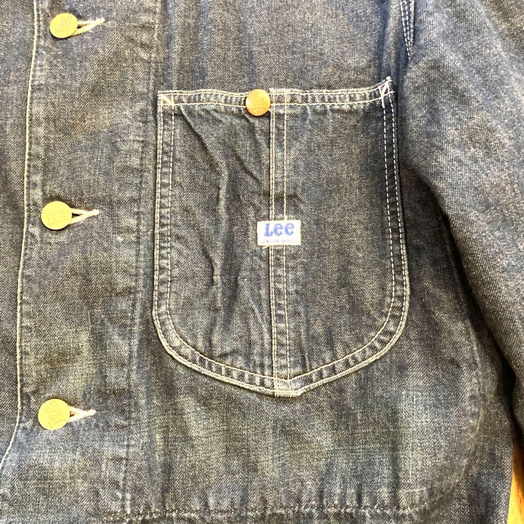 Lee リー カバーオール デニム ジャケット ビンテージ ブランド品 金 紺色