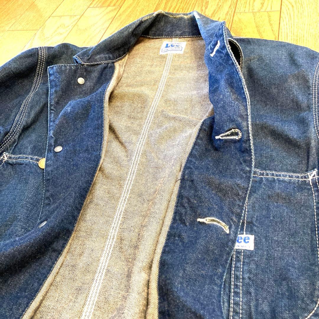 Lee リー カバーオール デニム ジャケット ビンテージ ブランド品 金 紺色