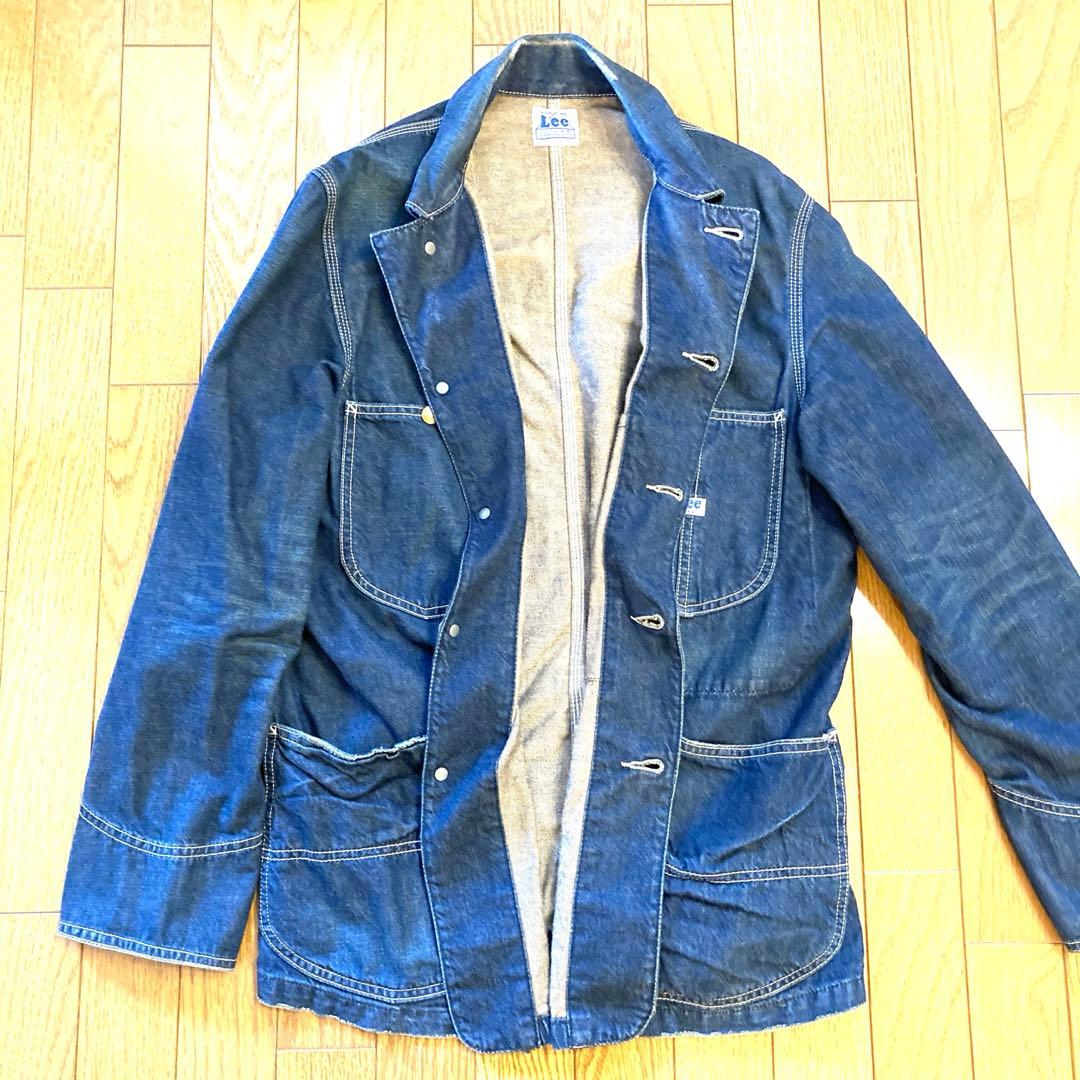 Lee リー カバーオール デニム ジャケット ビンテージ ブランド品 金 紺色