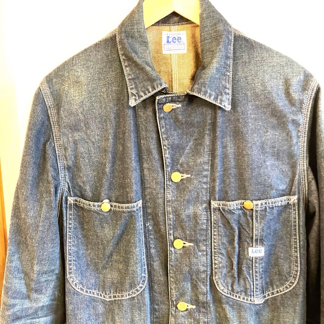 Lee リー カバーオール デニム ジャケット ビンテージ ブランド品 金 紺色