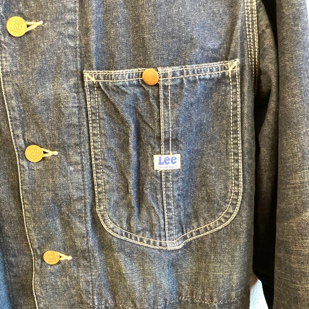 Lee リー カバーオール デニム ジャケット ビンテージ ブランド品 金 紺色