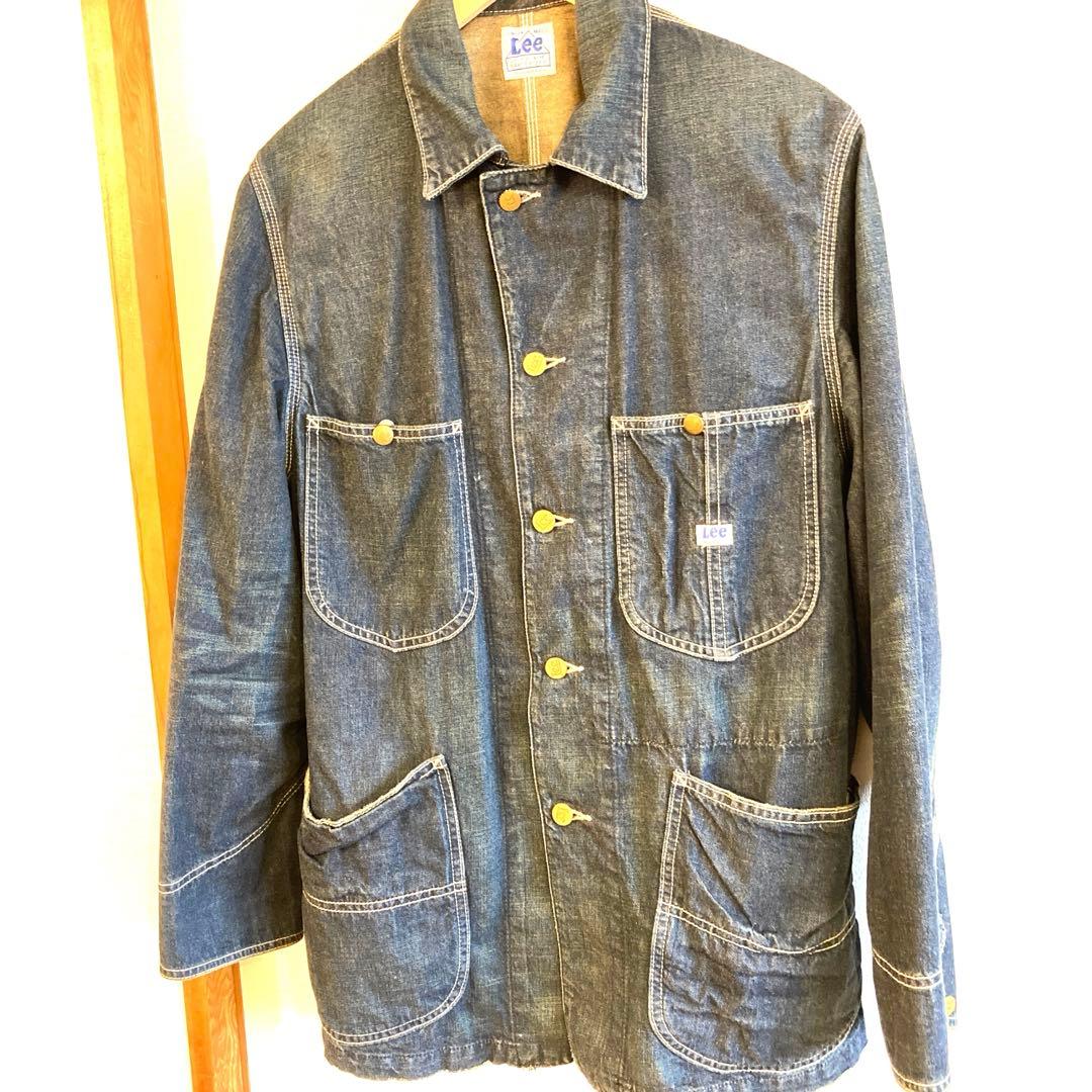 Lee リー カバーオール デニム ジャケット ビンテージ ブランド品 金 紺色