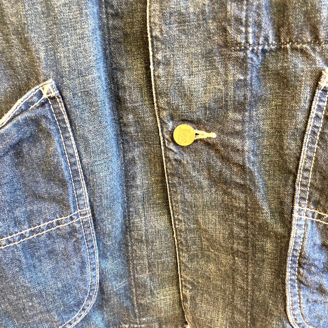 Lee リー カバーオール デニム ジャケット ビンテージ ブランド品 金 紺色