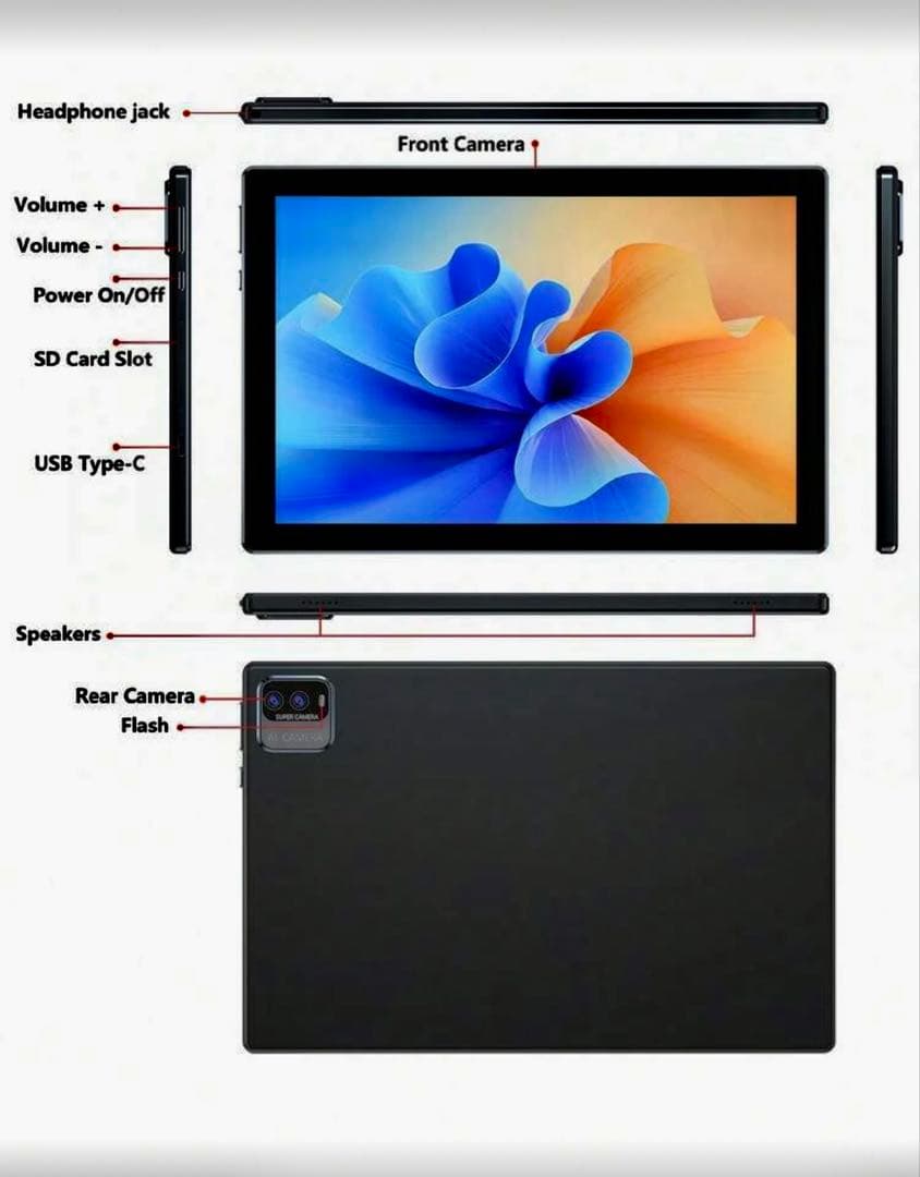 COOPERS 10.1インチ Androidタブレット 6GB/128GB