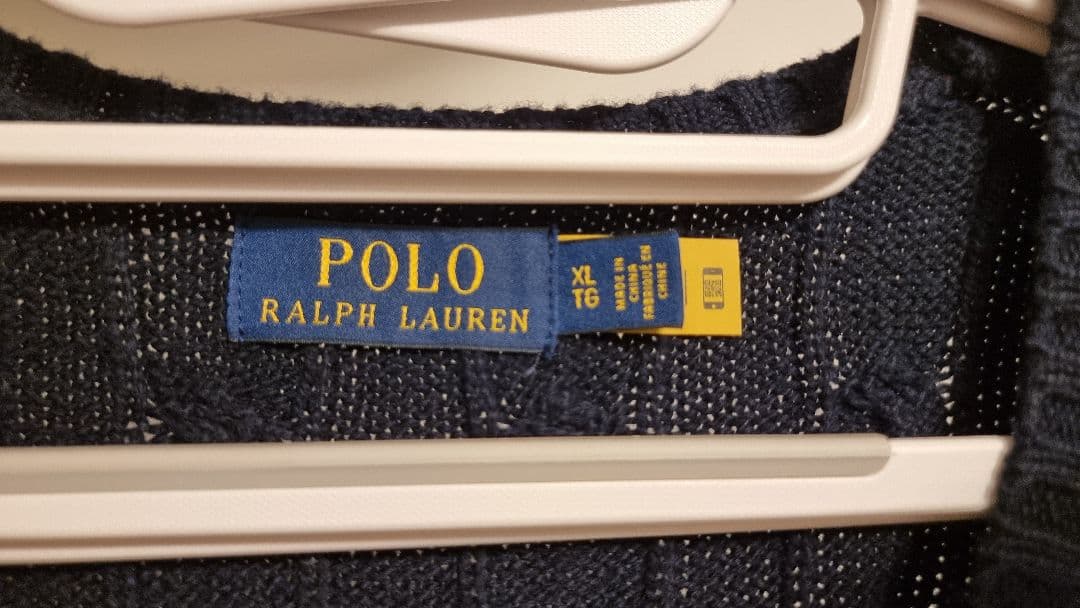 Polo Ralph Lauren ケーブルニットベスト XL ダークネイビー