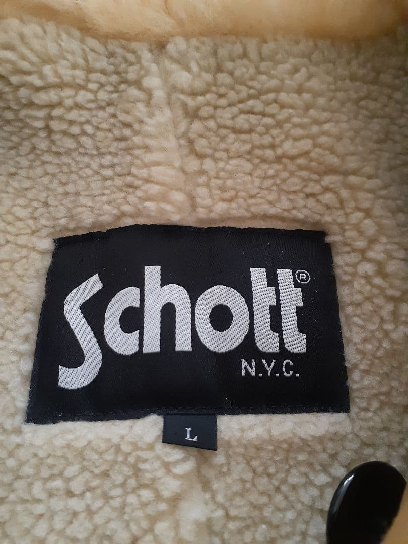 Schott ダッフルコート L ベージュ