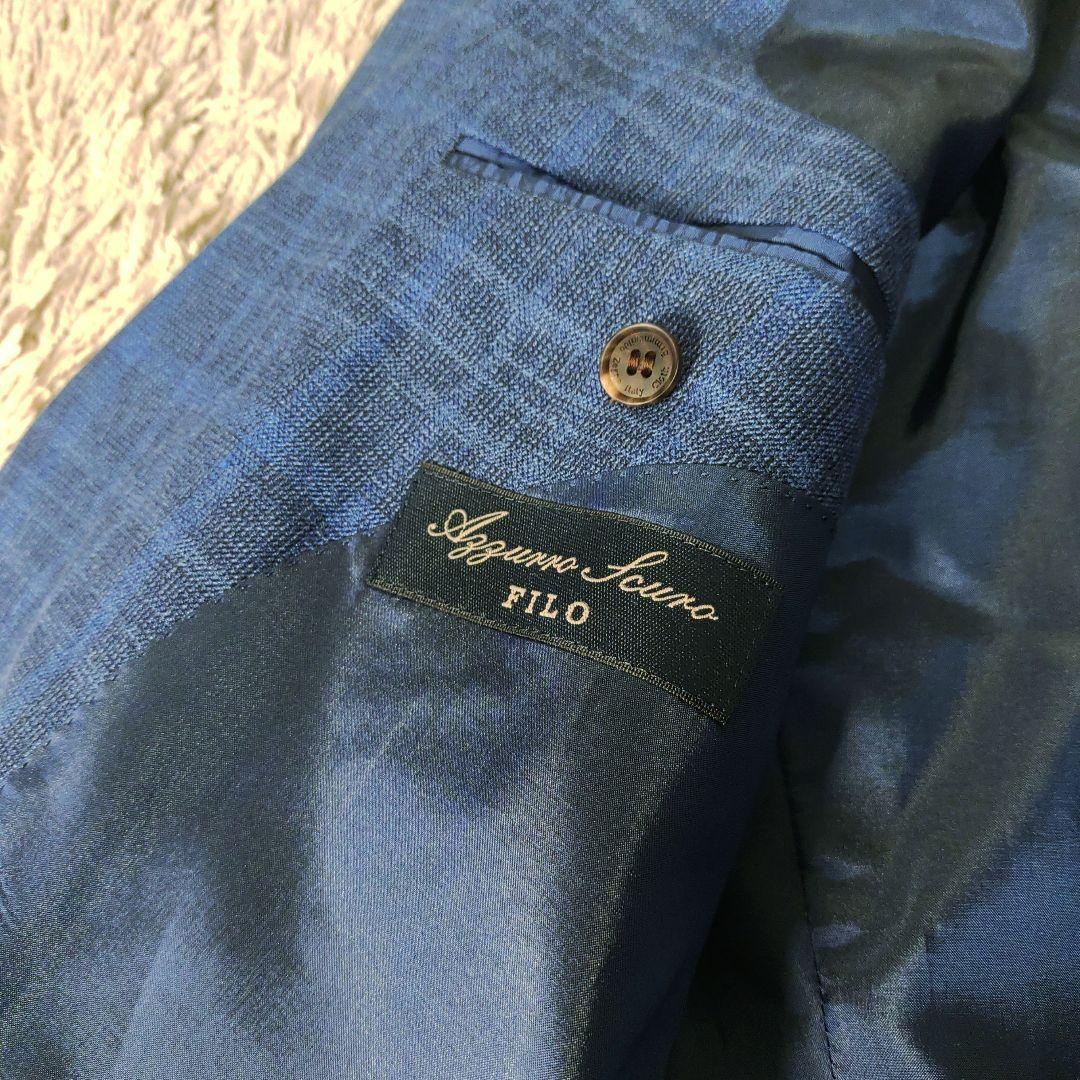 【リネン・シルク混】ゼニアZegna FILO テーラードジャケット　ネイビー