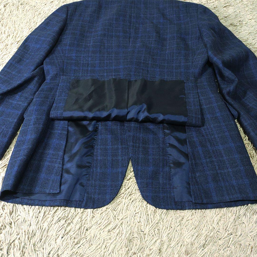 【リネン・シルク混】ゼニアZegna FILO テーラードジャケット　ネイビー