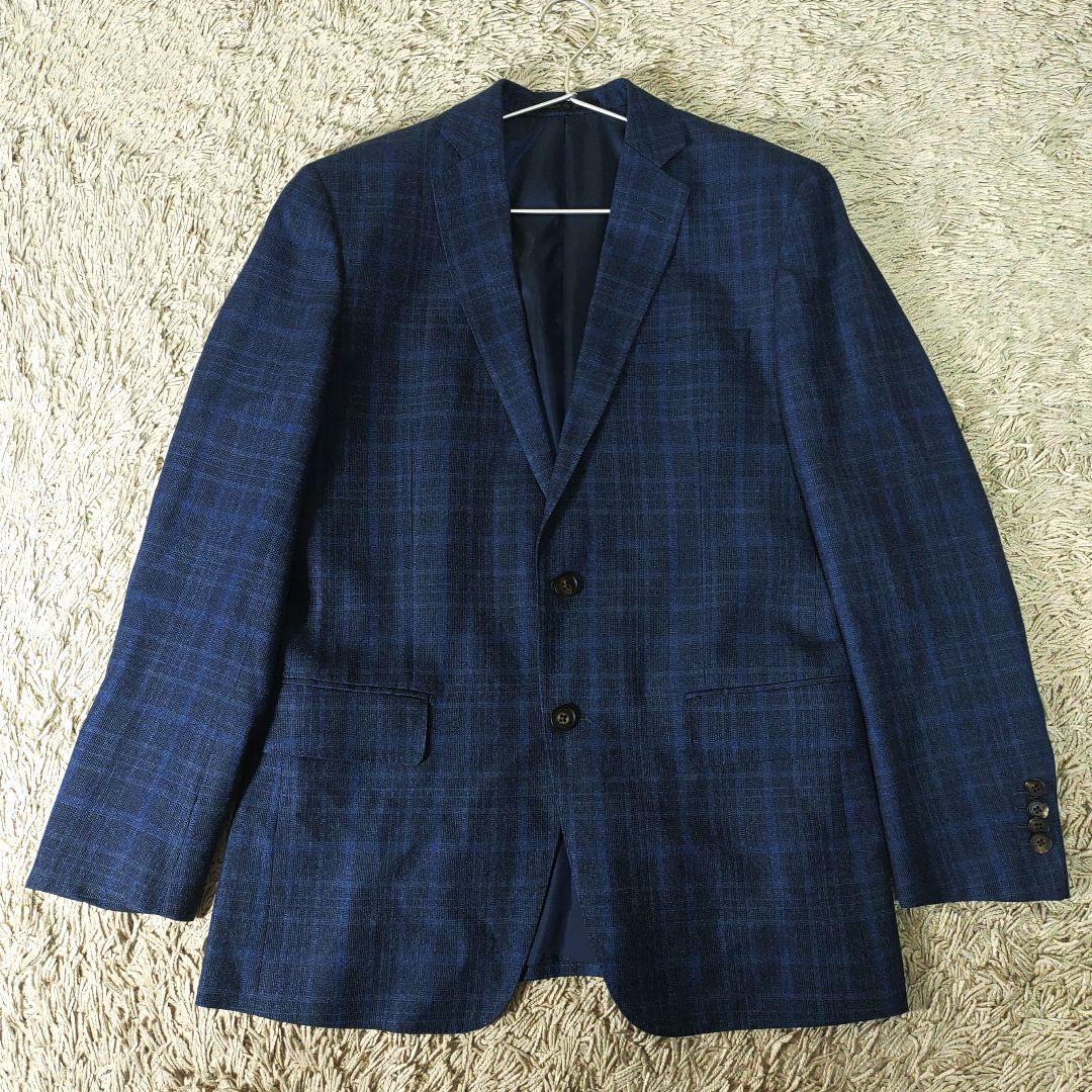 【リネン・シルク混】ゼニアZegna FILO テーラードジャケット　ネイビー