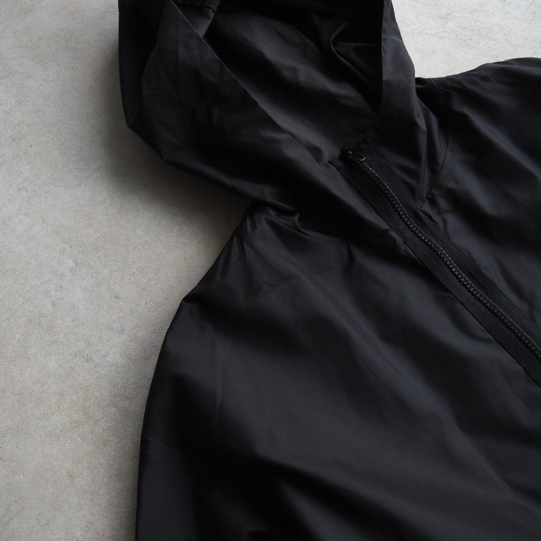 90s DKNY フーデットナイロンコート 黒ブラック M ヴィンテージ