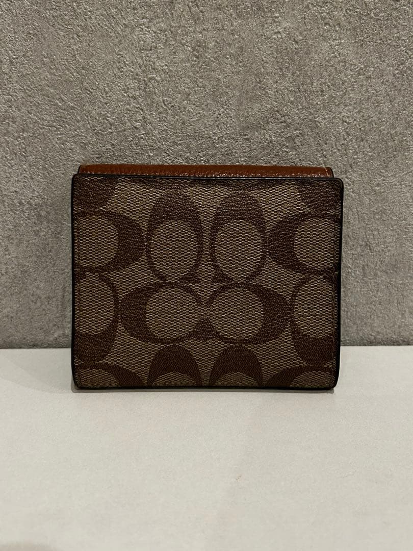 COACH 二つ折り財布 ブラウン・ブラック