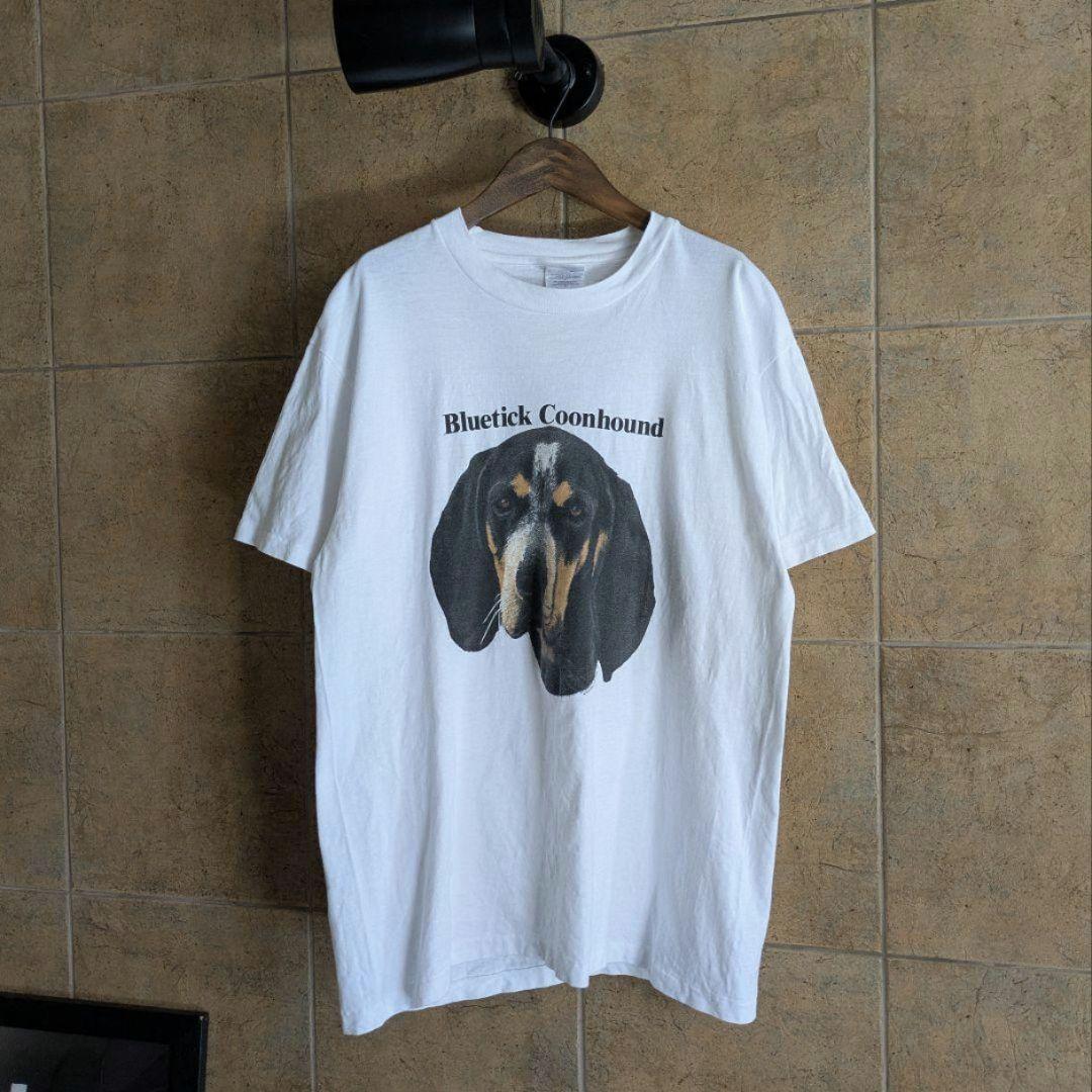 90s USA製　Bluetick Coonhound　アニマル　犬 Tシャツ