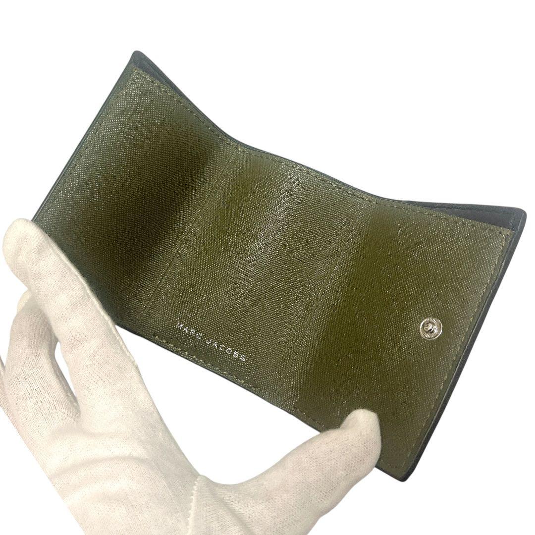 【未使用】MARC JACOBS 三つ折財布 コンパクトウォレット カーキ