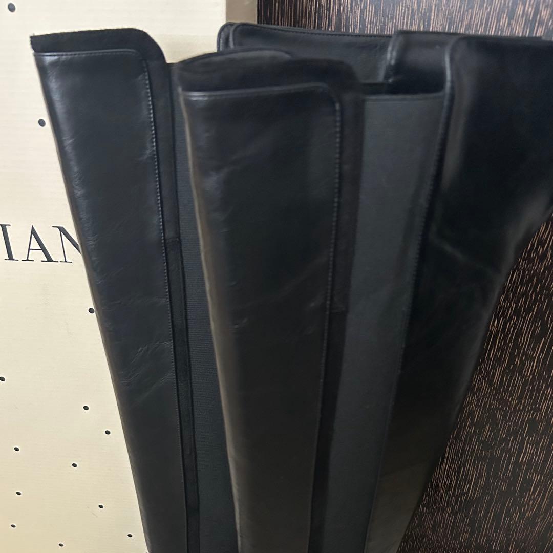 HIAND ブラック ニーハイブーツ