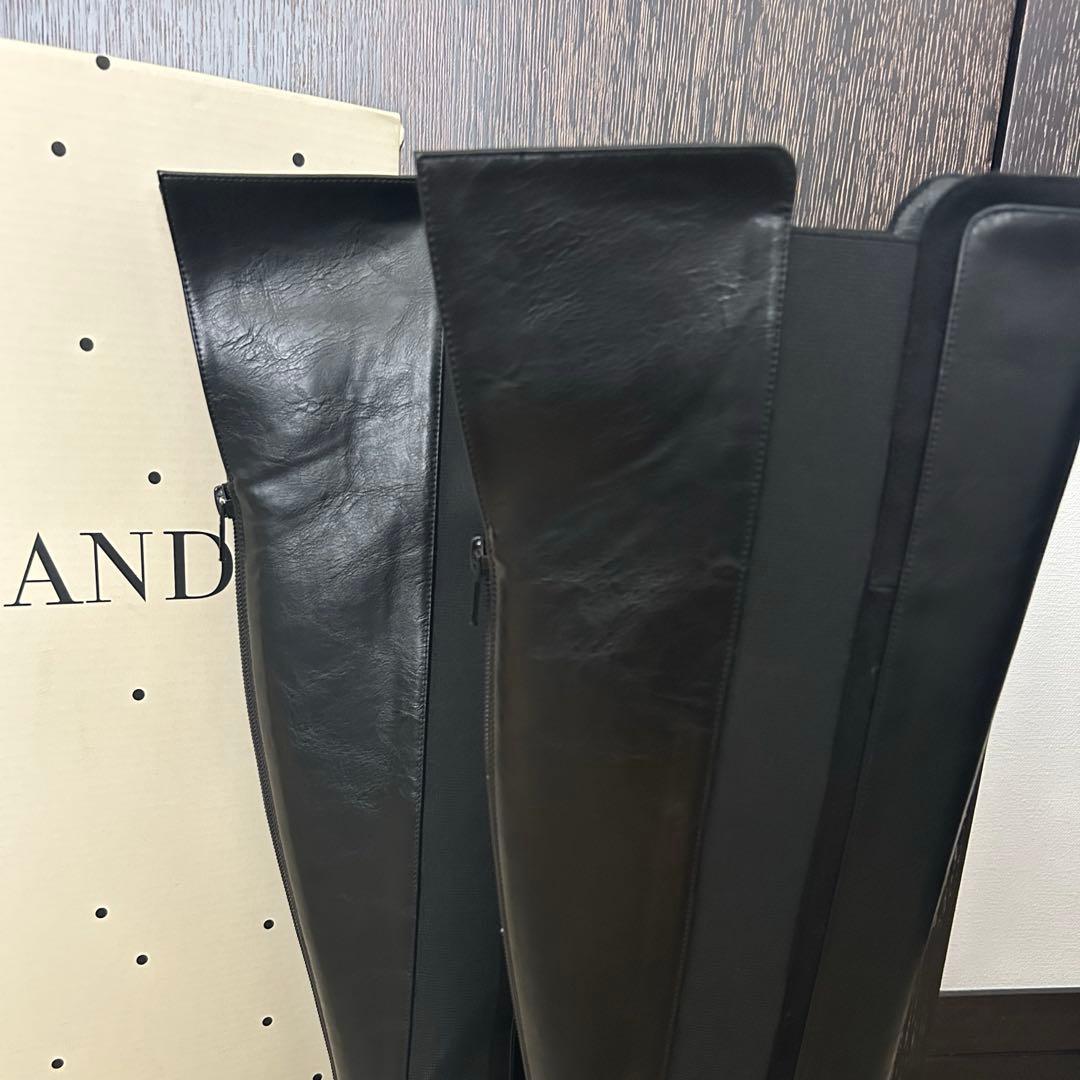 HIAND ブラック ニーハイブーツ