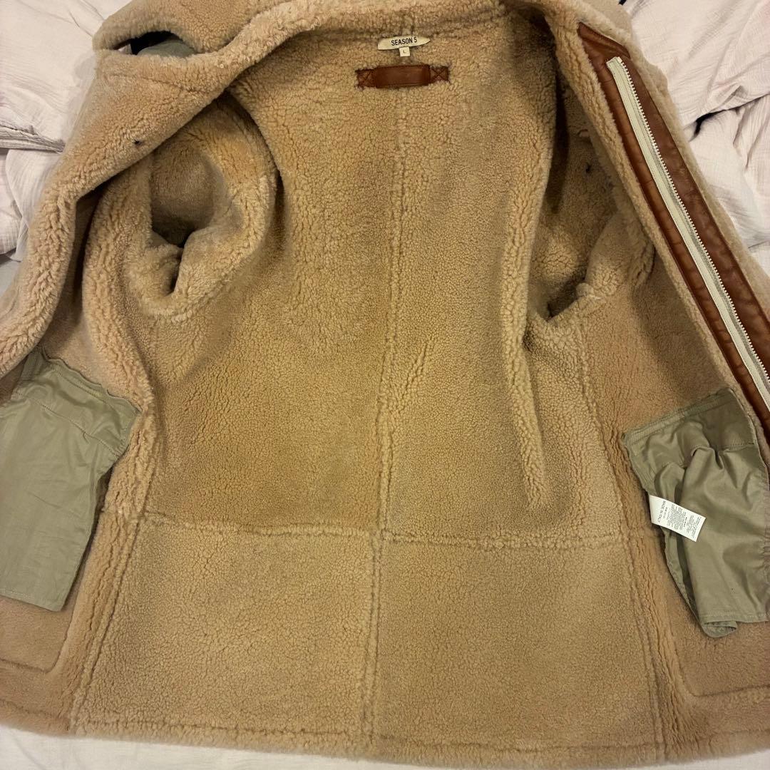 YEEZY SEASON 5 ムートン レザー ダッフル コート