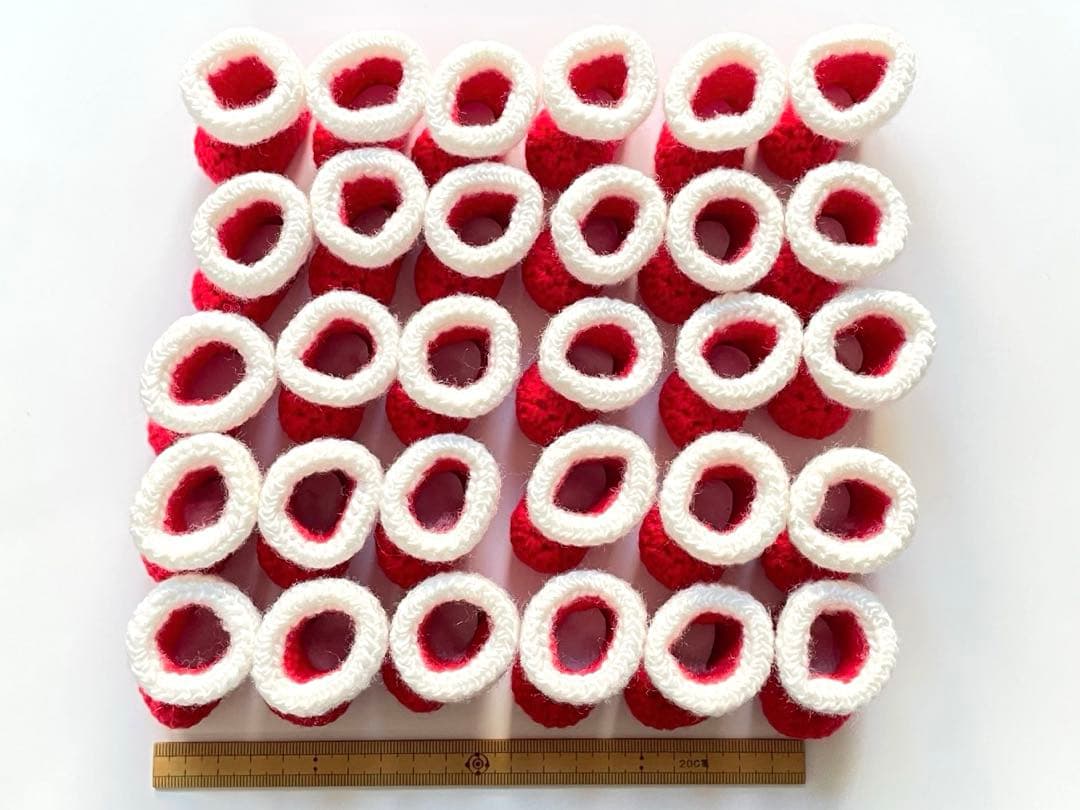 かぎ針編み ブーツ30個 ハンドメイド クリスマス MerryChristmas