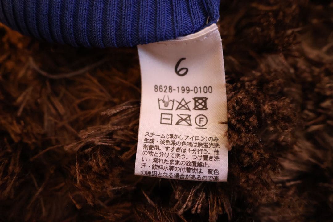 6 roku ブルー 長袖ポロシャツ