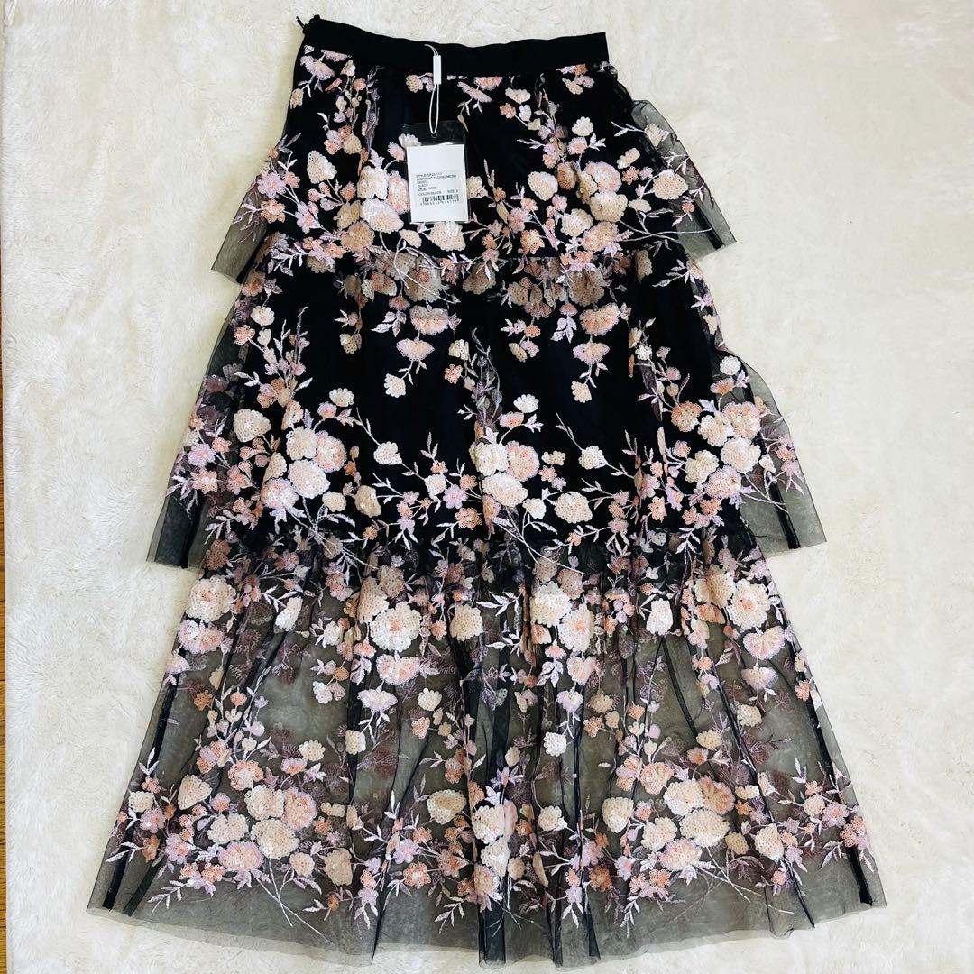 新品✨セルフポートレイト selfportrait スパンコールロングスカート