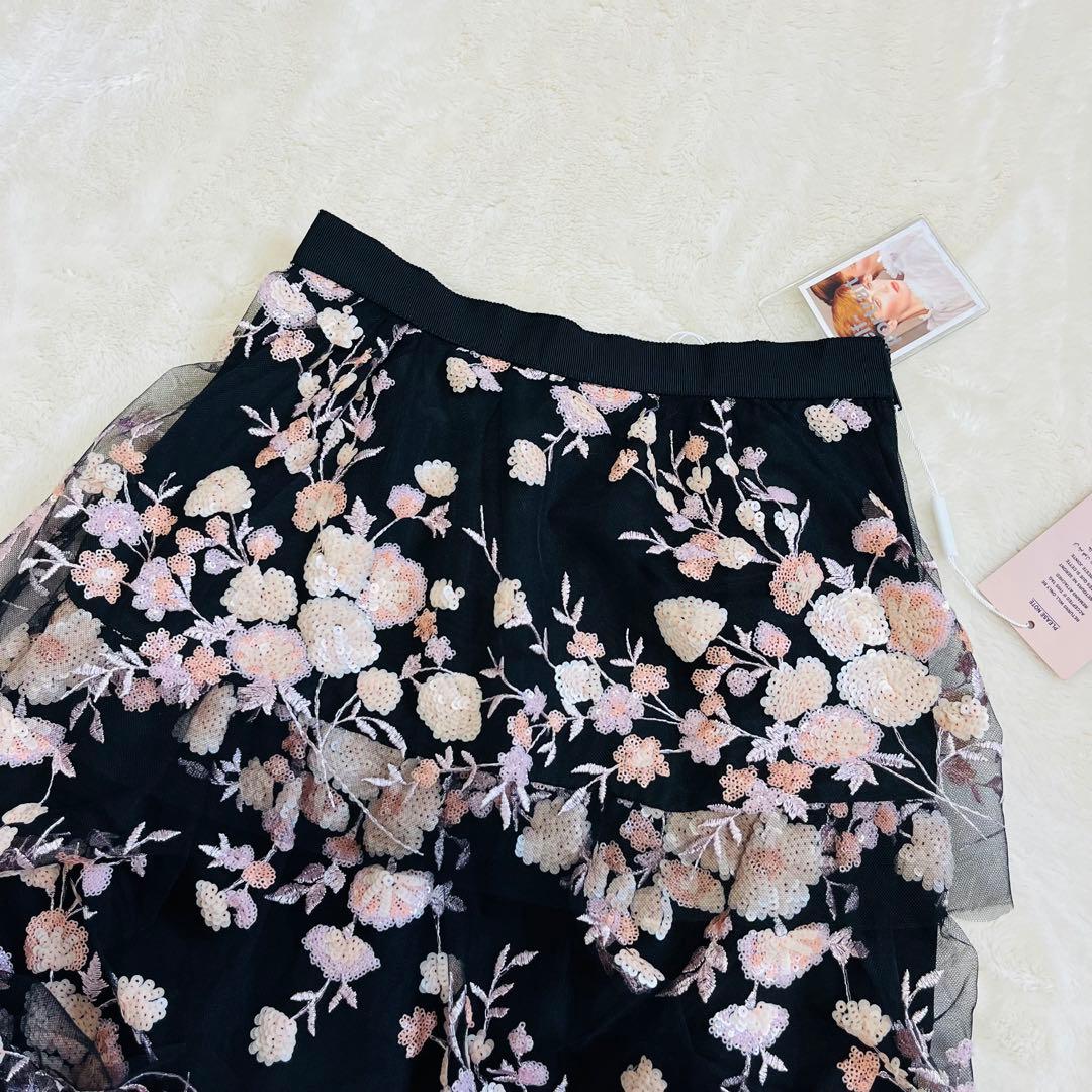新品✨セルフポートレイト selfportrait スパンコールロングスカート
