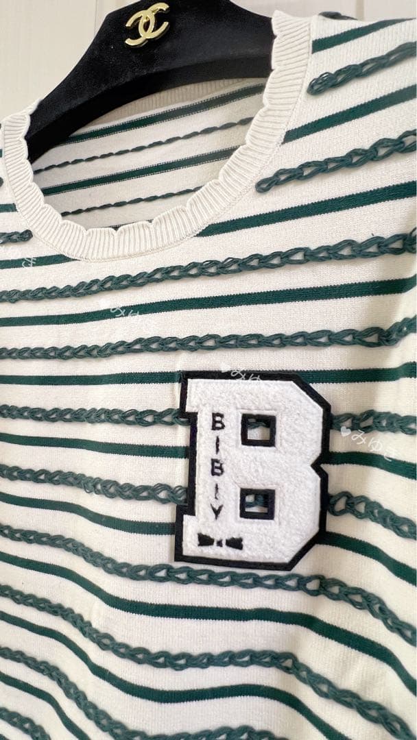 新品bibiy B. BORDER LOCK KNIT