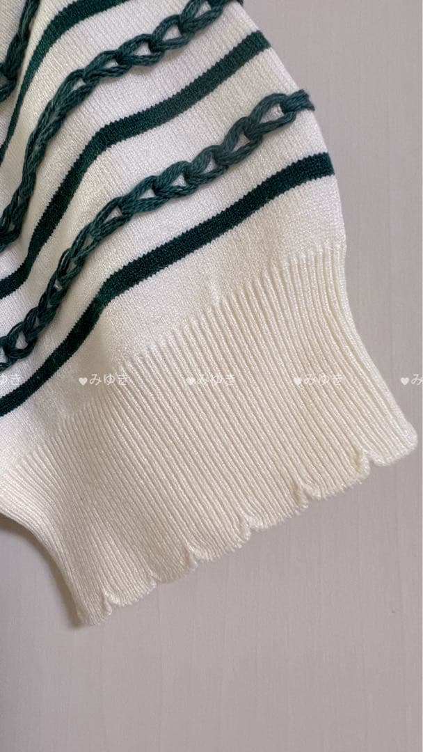 新品bibiy B. BORDER LOCK KNIT