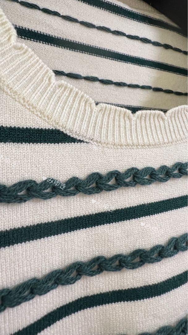 新品bibiy B. BORDER LOCK KNIT