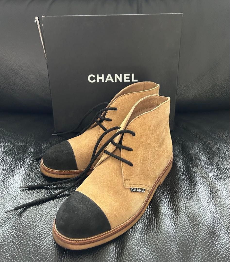 K*S様 CHANEL スエード キャップトゥのデザートブーツ