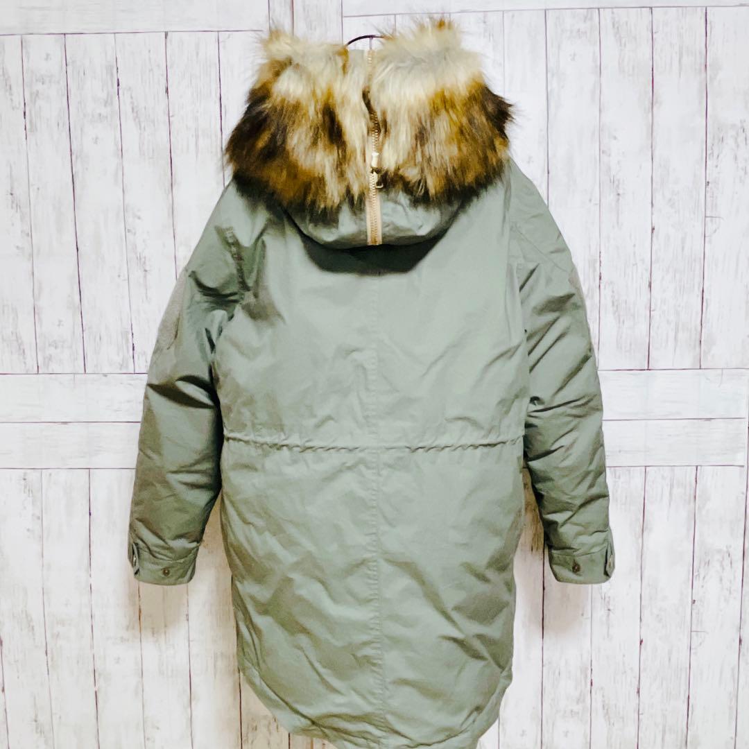 【美品】MOUSSYミリタリーダウンコート N2B 00s y2k カーキ