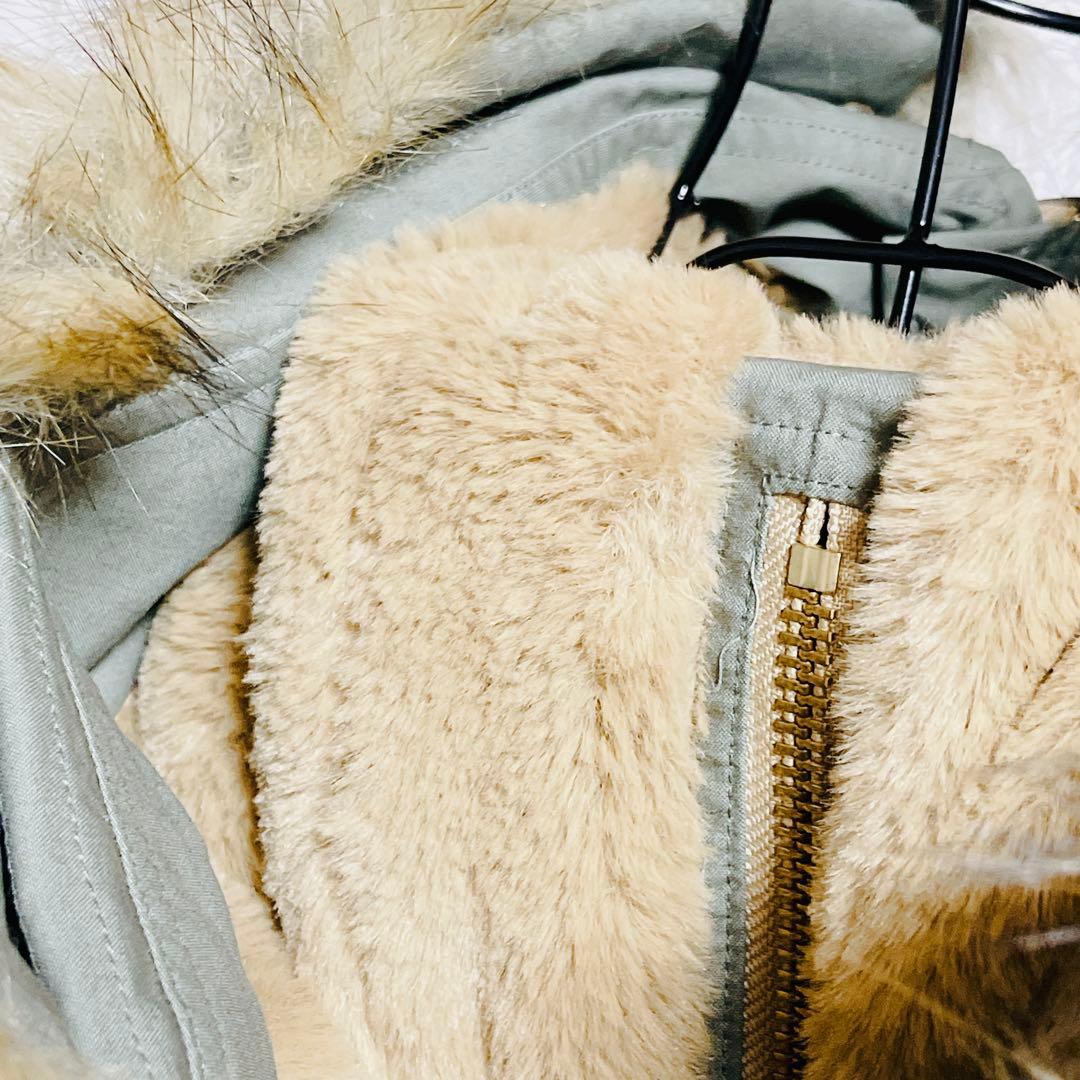 【美品】MOUSSYミリタリーダウンコート N2B 00s y2k カーキ