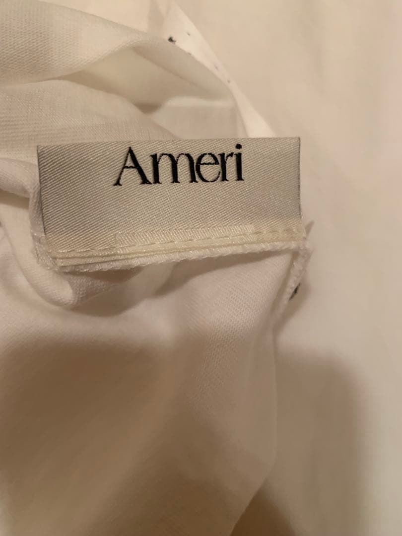 トップス Ameri VINTAGE CROP FRAME PLUM TEE