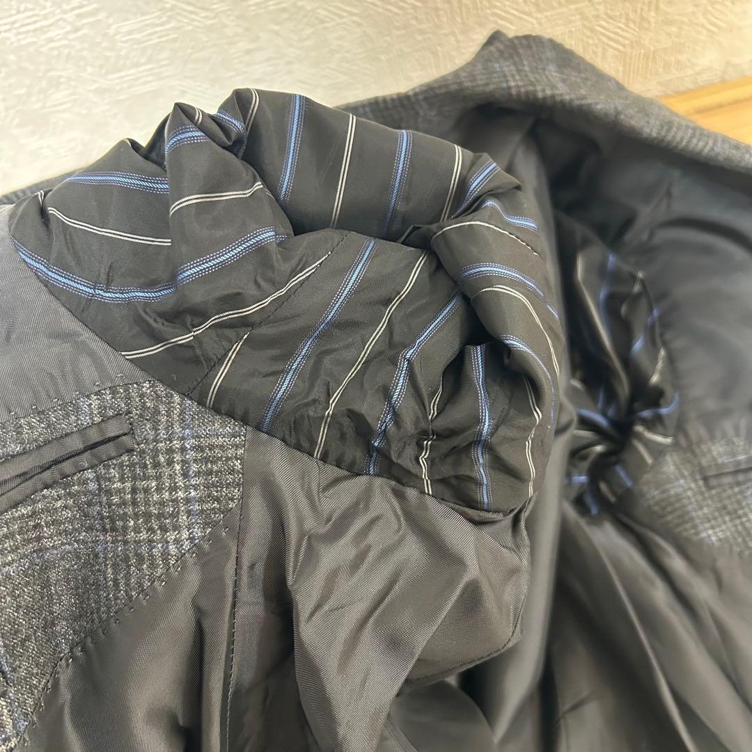 極美品　TAGLIATORE テーラードジャケット チェック柄　オーバーペン