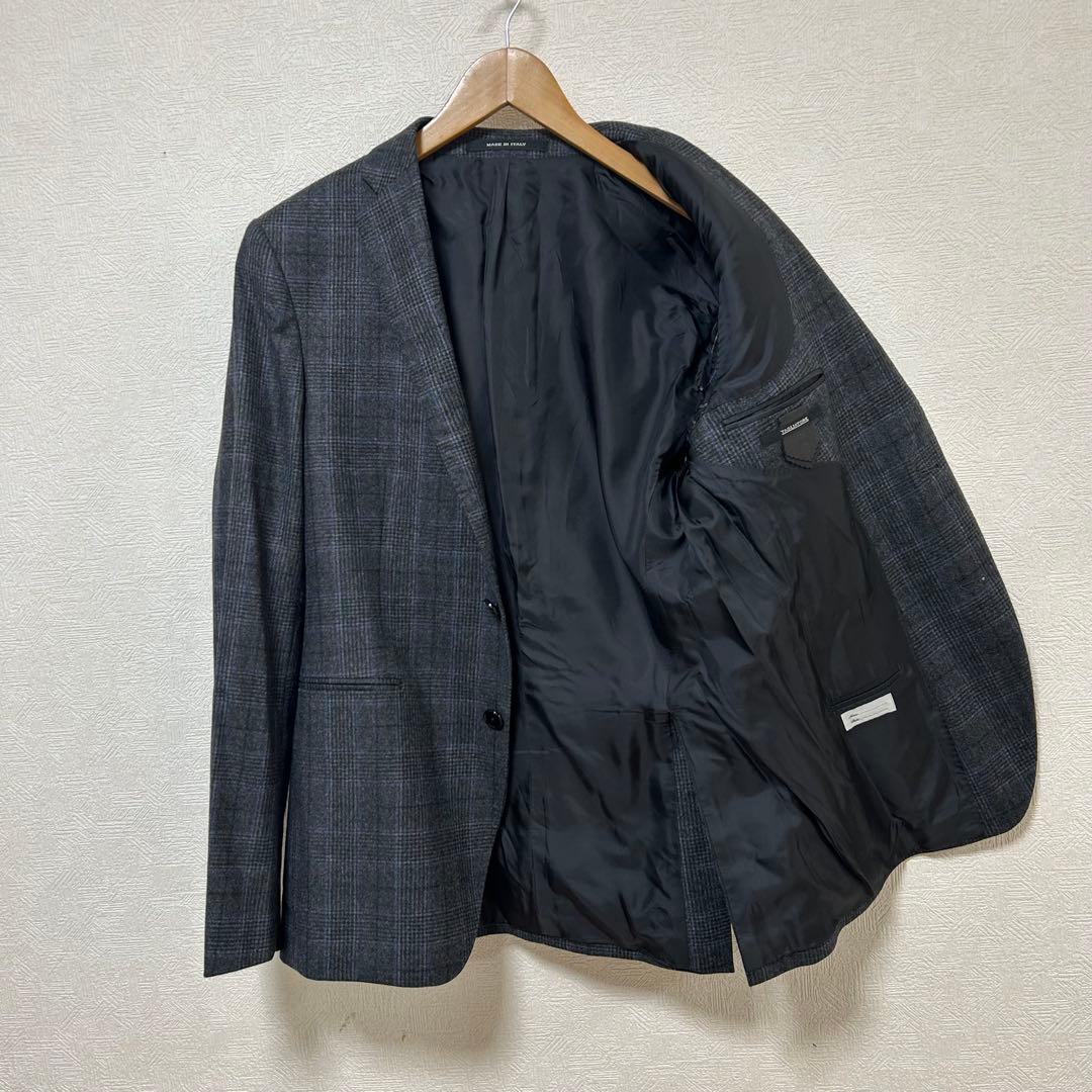極美品　TAGLIATORE テーラードジャケット チェック柄　オーバーペン