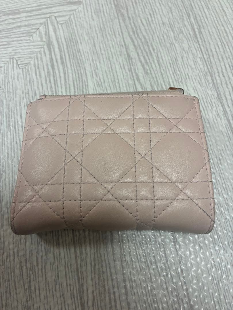 dior 財布　ピンク　二つ折り