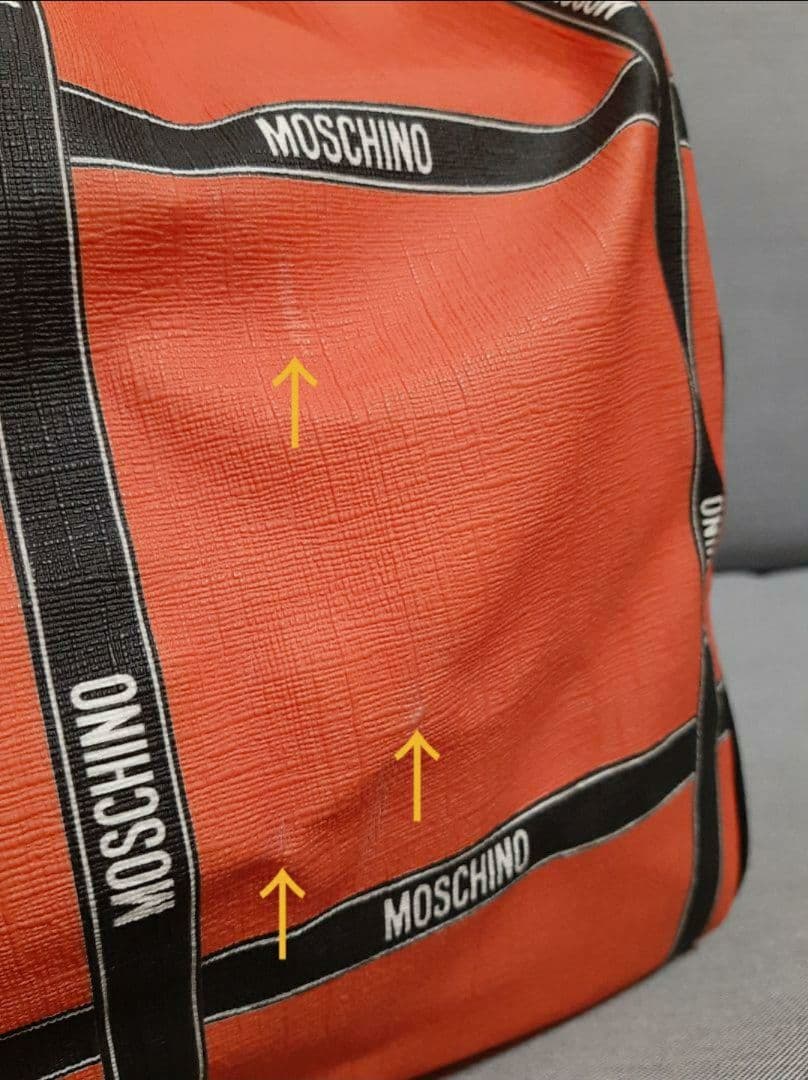 MOSCHINO モスキーノ 旅行バッグ ボストンバッグ オレンジ