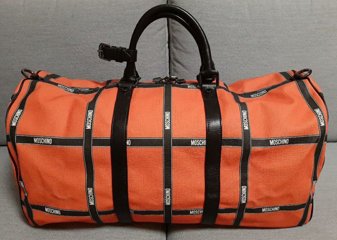 MOSCHINO モスキーノ 旅行バッグ ボストンバッグ オレンジ