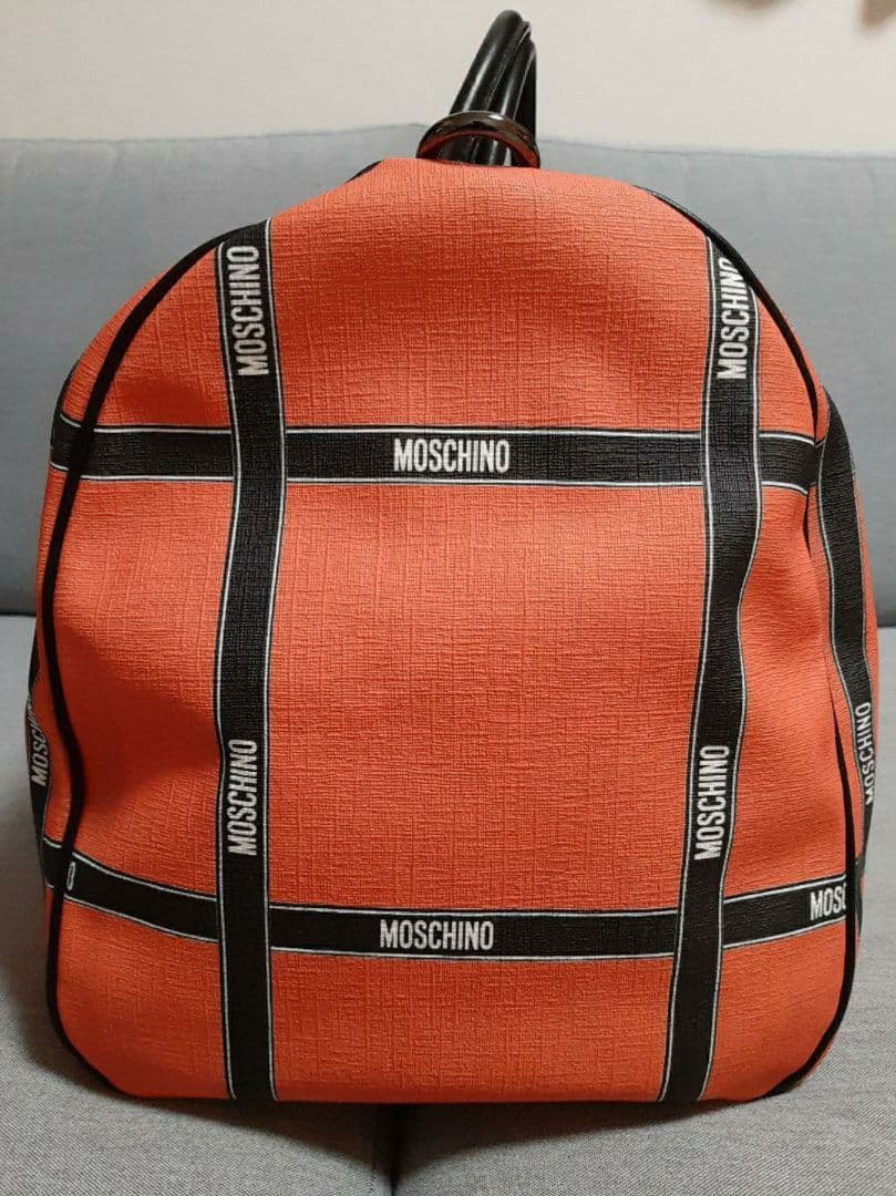 MOSCHINO モスキーノ 旅行バッグ ボストンバッグ オレンジ