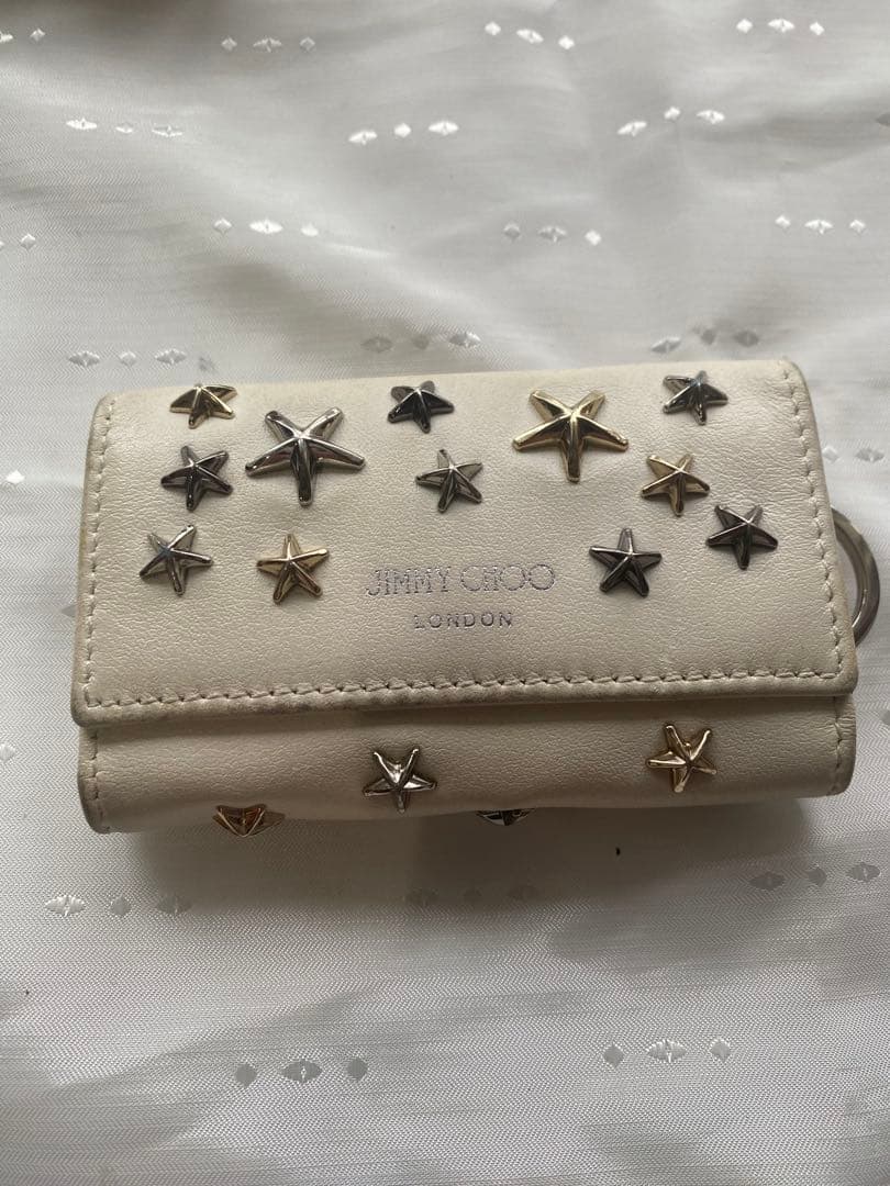 JIMMY CHOO ジミーチュウ 二つ折り財布 /キーケース　セット　白