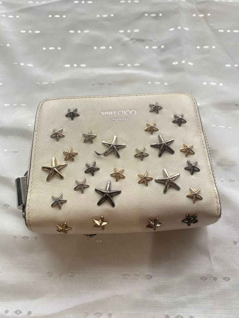 JIMMY CHOO ジミーチュウ 二つ折り財布 /キーケース　セット　白