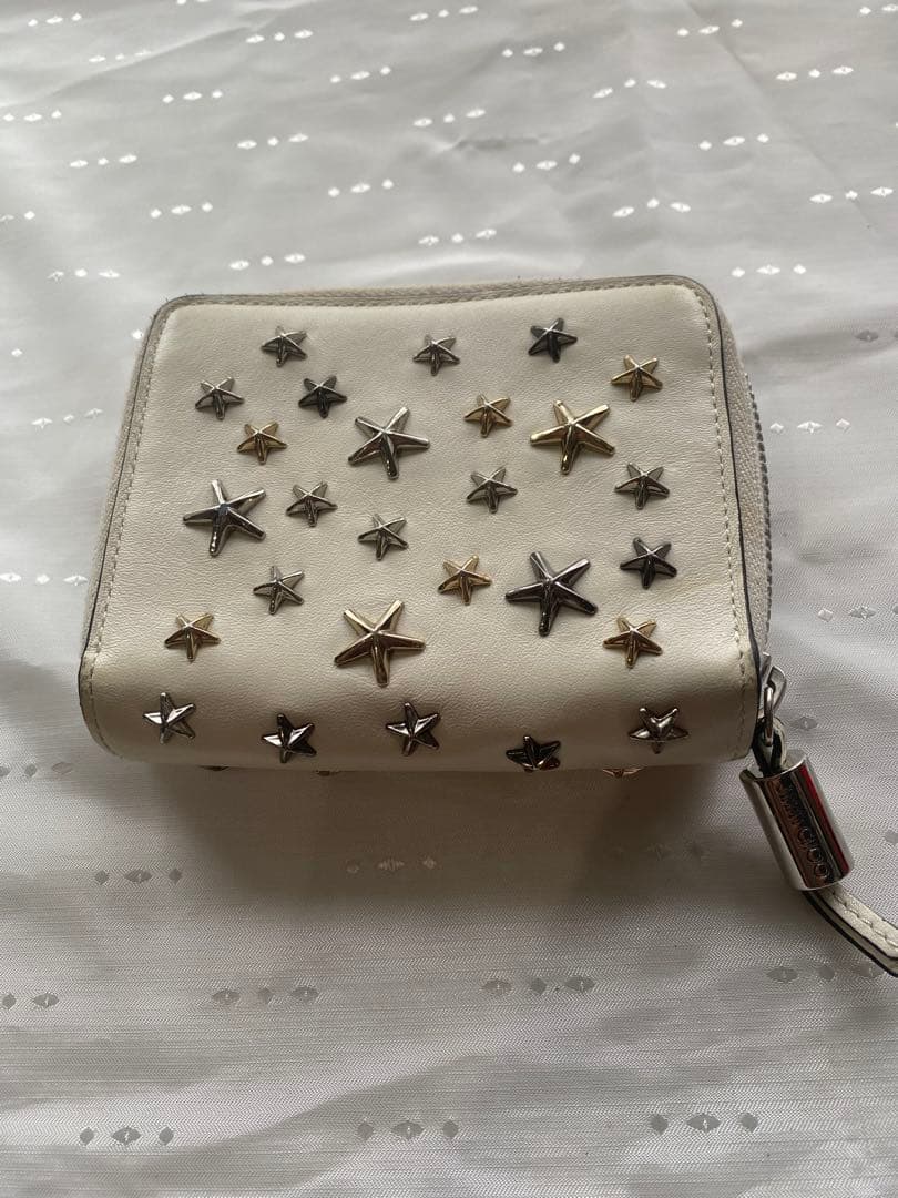 JIMMY CHOO ジミーチュウ 二つ折り財布 /キーケース　セット　白