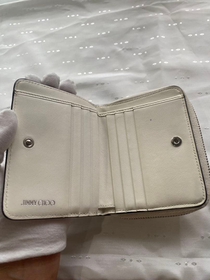 JIMMY CHOO ジミーチュウ 二つ折り財布 /キーケース　セット　白