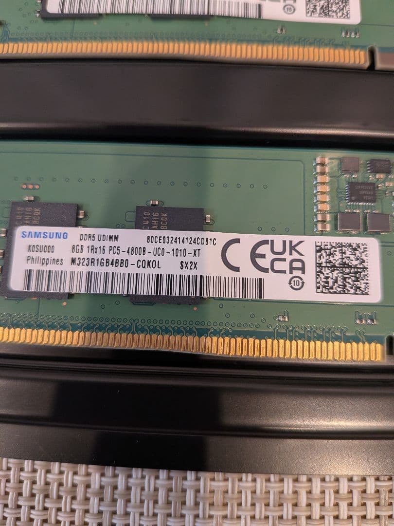 Samsung DDR5 16GB(8GB×2枚) メモリー 2枚組セット