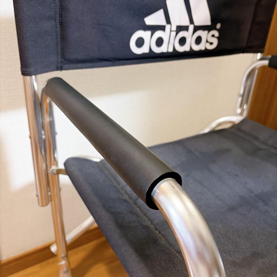 【希少】90s adidas 折りたたみチェア 黒 シルバー ディレクターチェア