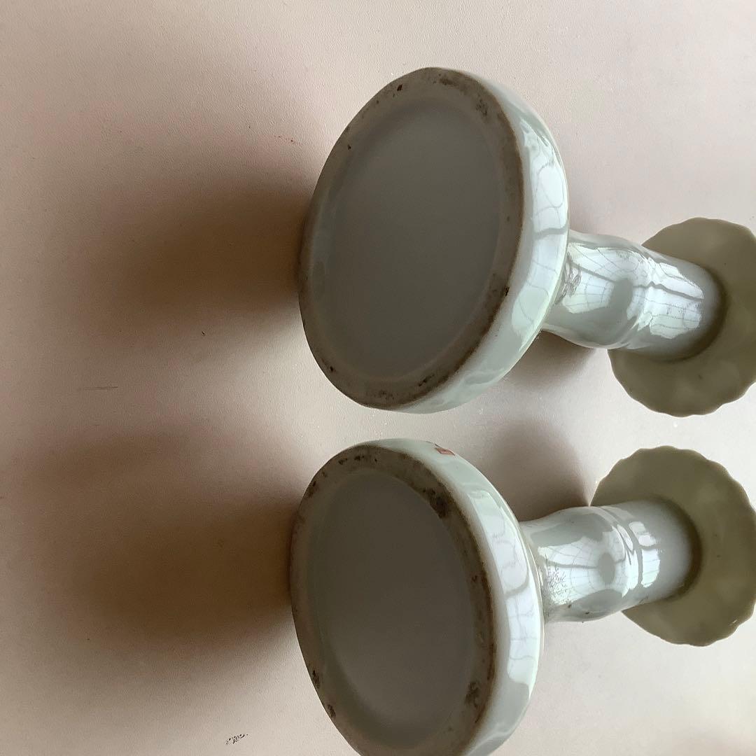 大日本　輸出用陶器　対燭台