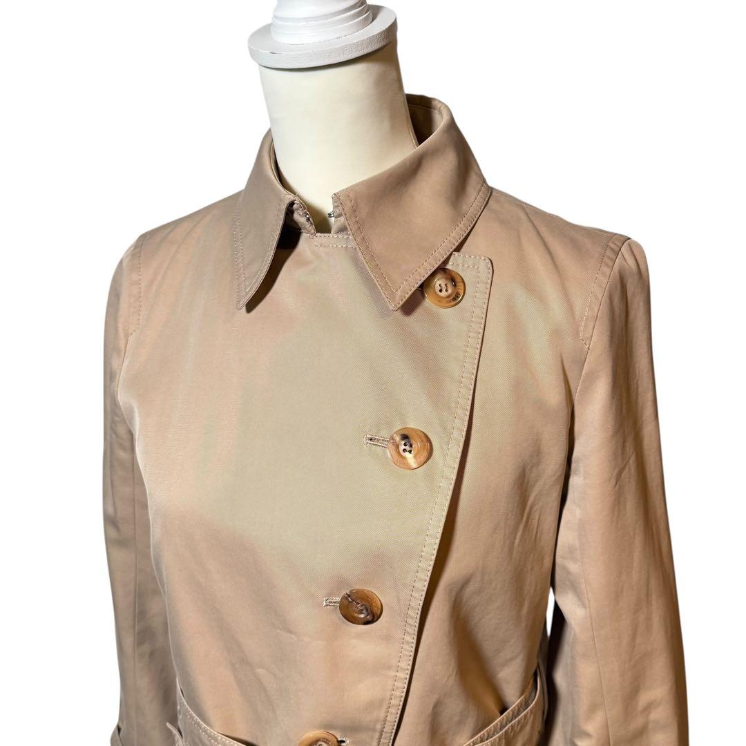 【美品】Aquascutum ライナー ベルト付き ショート トレンチコート M
