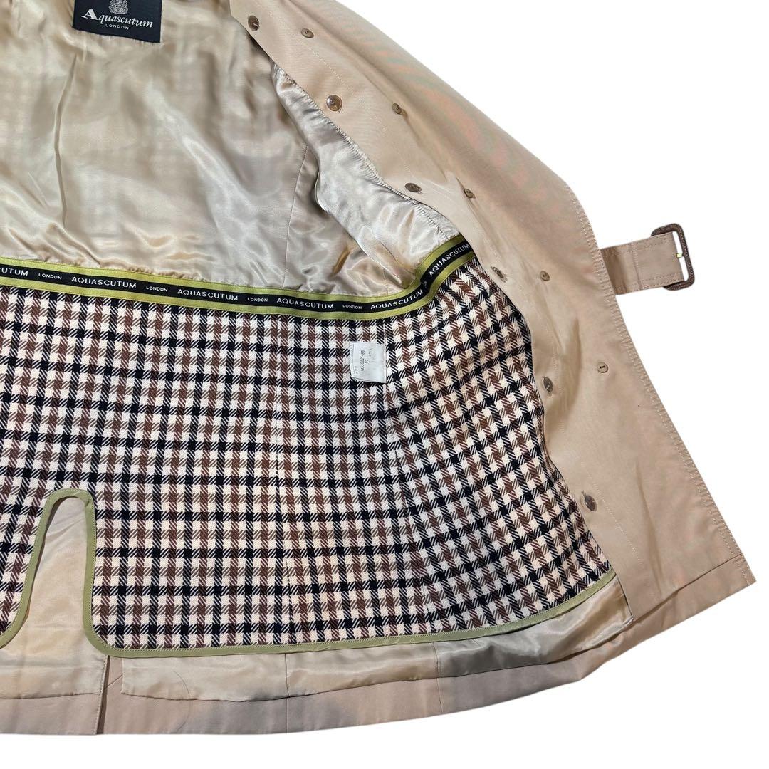 【美品】Aquascutum ライナー ベルト付き ショート トレンチコート M