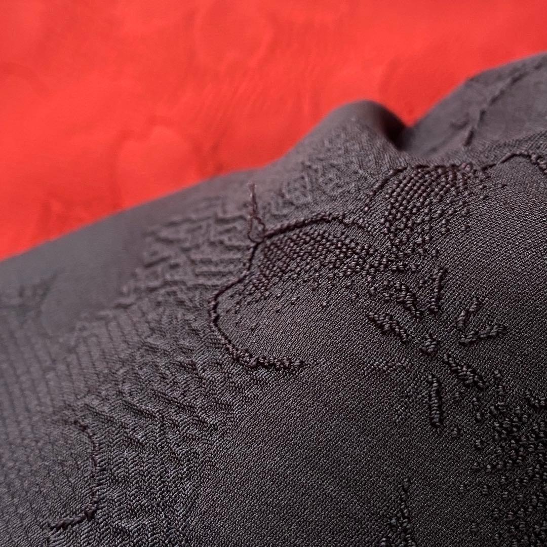 akmx175 正絹 振袖 赤 パールトーン加工 9号 花柄