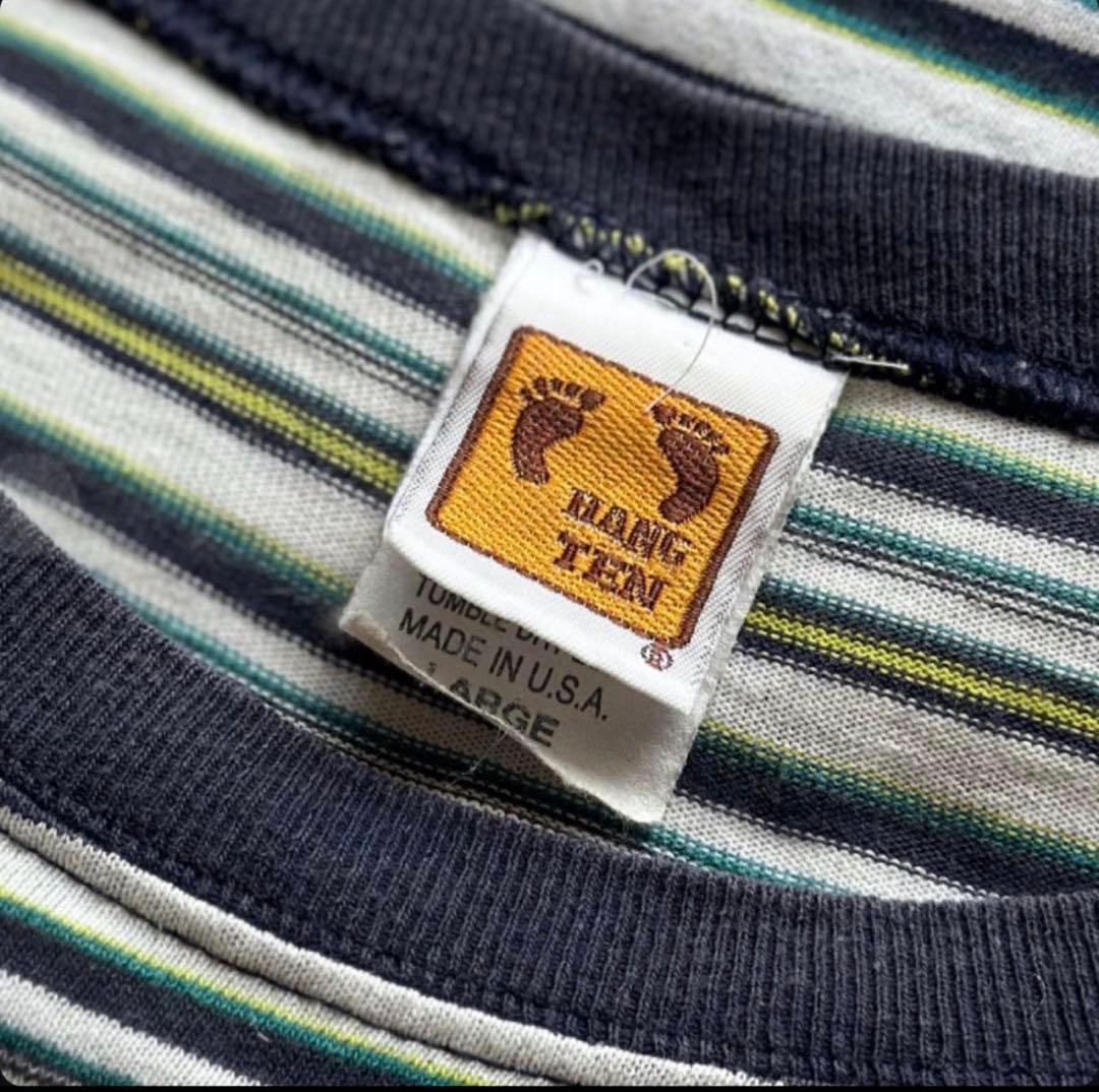 80s Hang Ten USA製 グラデーション ボーダーTシャツ