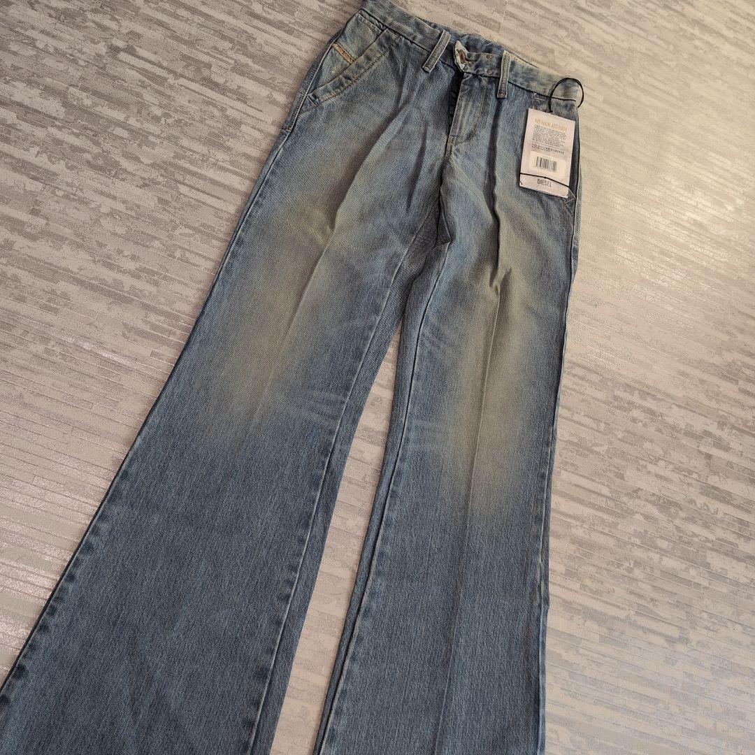 00s DIESEL ワイドフレアデニム Y2K ローライズ タグ付 平成ギャル